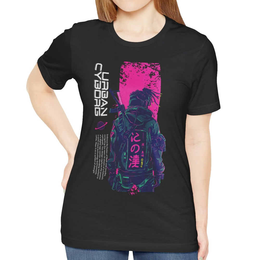 Urban Cyborg Graphic Tee with Vibrant Design product type