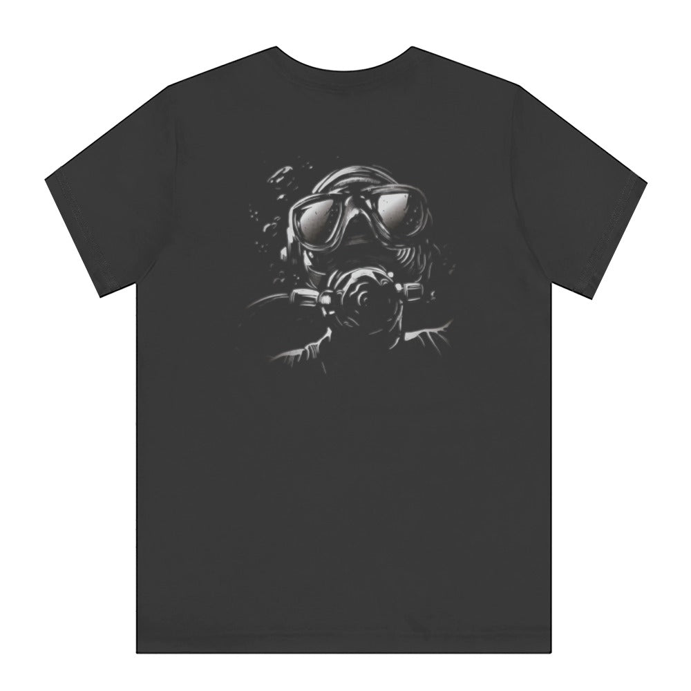 Futuristic Gas Mask Print Black T-shirt product type