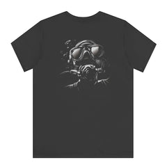 Futuristic Gas Mask Print Black T-shirt product type