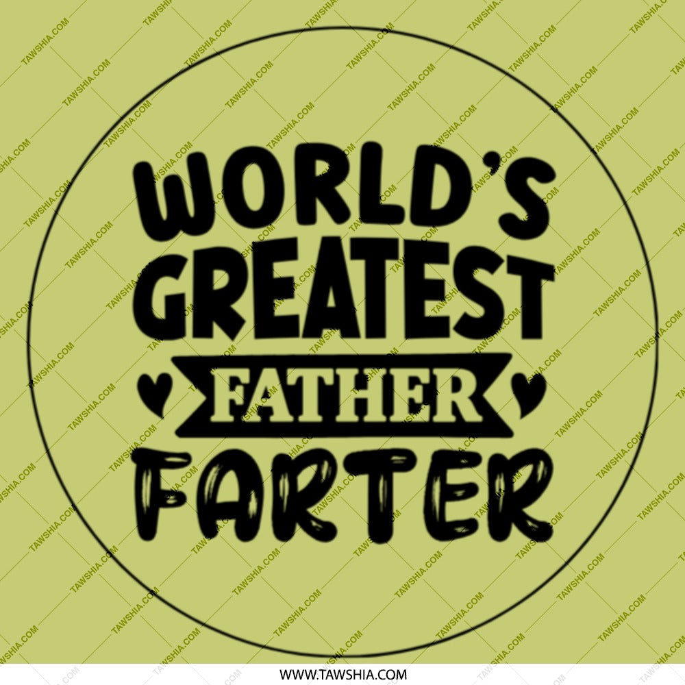 Worlds Greatest Farter Pocket Mirror, Funny Dad Gift, Novelty Present, Humorous Gift, Compact Mirror, Dad Joke, Gag Gift for Father - Tawshia