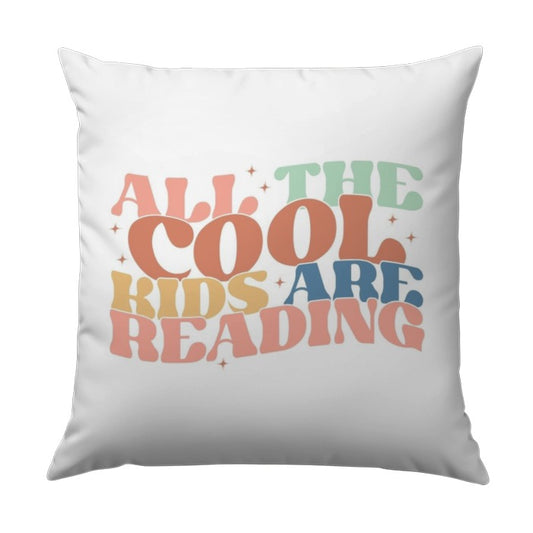 All The Cool Kids Reading Pillow, Teacher Pillow, Reading Nook Decor, Book Lover Gift, Classroom Pillow, Reading Pillow, Kids Pillow - Tawshia