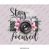 Stay Focused Camera MousePad, Floral Photo Mouse Pad, Photographer Gift, Office Decor, Cute Desk Accessory, Work From Home Gift - Tawshia
