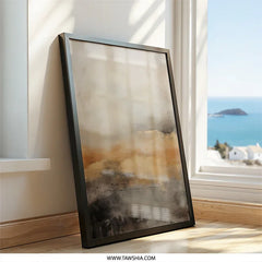 Abstract Landscape Wall Art, Modern Art Print, Home Decor Painting, Neutral Tones Artwork, Contemporary Art Print, Living Room Decor - Tawshia