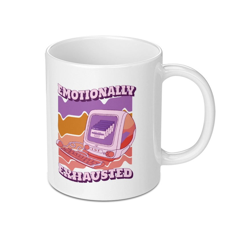 Emotionally Exhausted Colorful Mug Funny Gift product