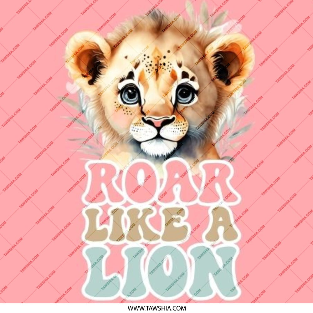 Roar Like a Lion Pinback Button, Cute Lion Cub Button, Pink Pinback, Lion Pin, Safari Pinback Button, Animal Lover Pinback - Tawshia