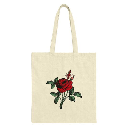 Red Rose Tote Bag, Floral Design Bag, Botanical Art Tote, Flower Lover Gift, Trendy Tote Bag, Everyday Bag, Elegant Tote, Stylish Carryall - Tawshia