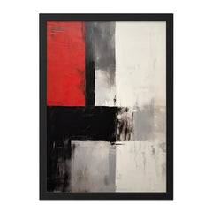 Red Black White Abstract Art, Modern Wall Art Print, Geometric Wall Decor, Contemporary Art Print, Home Decor Painting, Abstract Painting - Tawshia