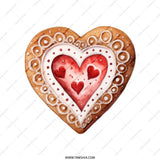 Heart Cookie Tote Bag, Valentine Gift Bag, Love Heart Design, Valentines Day Gift, Holiday Favor Bag, Party Treat Bag - Tawshia