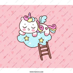 Cute Unicorn Backpack, Kawaii Backpack, Sleeping Unicorn, Cloud Backpack, Stars Backpack, Dreamy Backpack, Girls Backpack, Kids Backpack - Tawshia