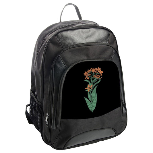 Orange Lily Backpack, Floral Design, Stylish Daypack, Flower Lover Gift, Botanical Backpack - Tawshia