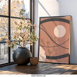 Abstract Shapes Wall Art, Modern Art Print, Circle and Line Art, Minimalist Wall Decor, Geometric Artwork, Home Decor - Tawshia