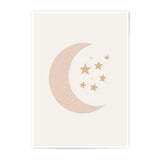 Moon Stars Photographic Print, Celestial Wall Art, Nursery Decor, Bedroom Art, Dreamy Print, Cute Wall Decor, Home Decor, Cosmic Print - Tawshia