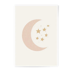 Moon Stars Photographic Print, Celestial Wall Art, Nursery Decor, Bedroom Art, Dreamy Print, Cute Wall Decor, Home Decor, Cosmic Print - Tawshia