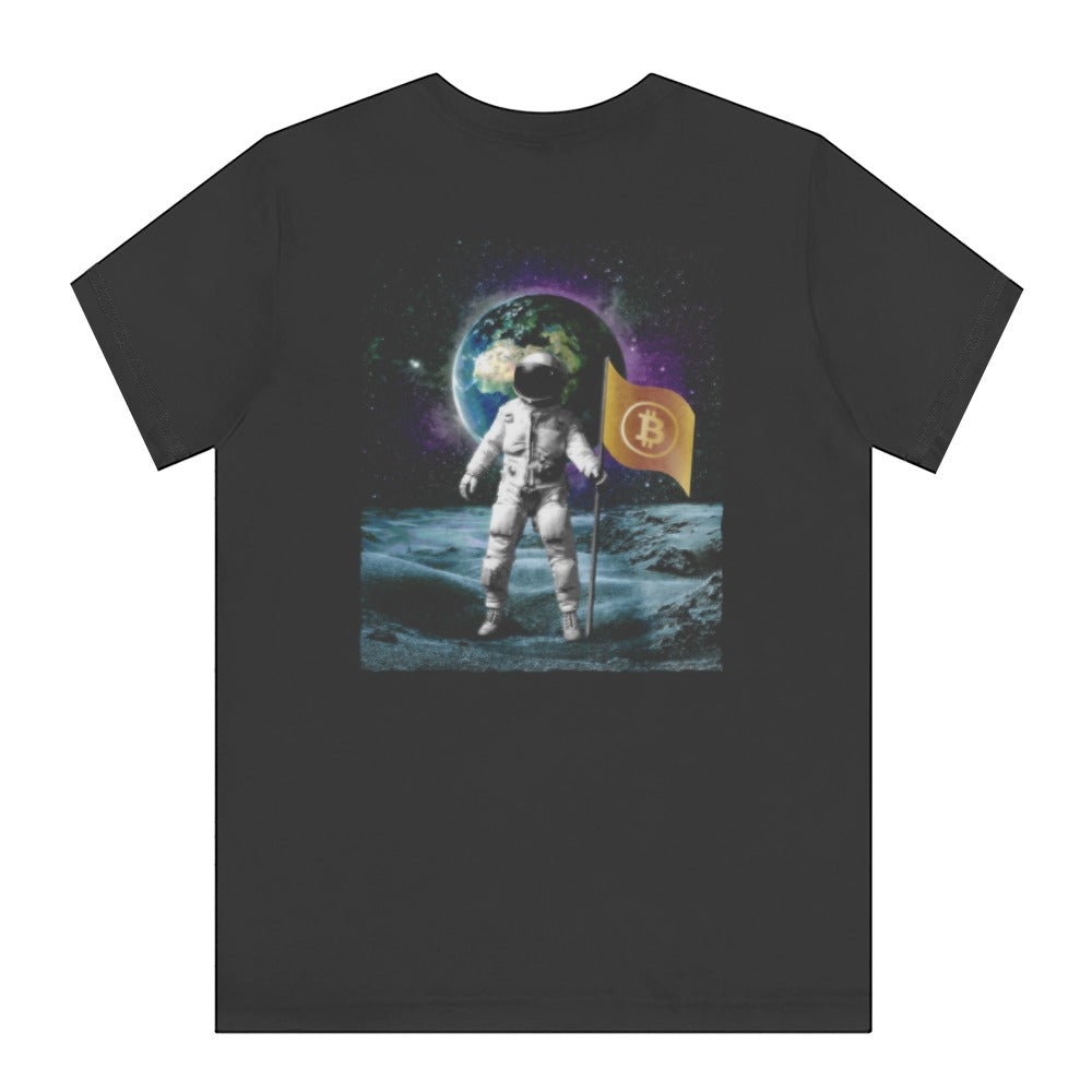 Astronaut Holding Bitcoin Flag Over Earth product type