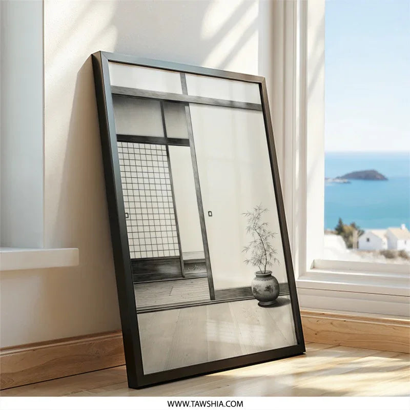 Japanese Wall Art, Zen Interior Print, Minimalist Decor, Asian Home Decor, Bamboo Wall Art - Tawshia