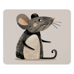Dapper Mouse Mouse Pad, Cute Rodent Art Desk Decor, Office Accessories, Trendy Computer Mat, Gift Idea - Tawshia