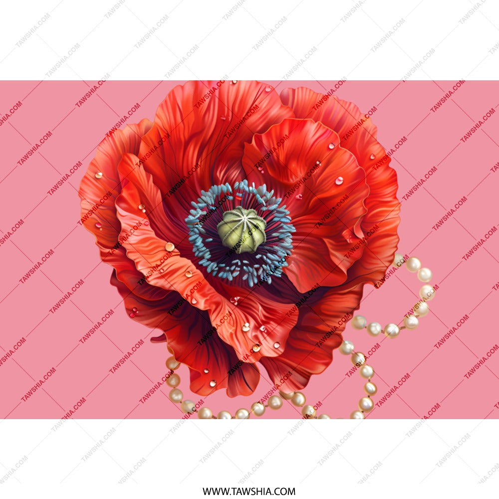 Red Poppy Tumbler, Floral Tumbler, Flower Tumbler, Artistic Tumbler, Elegant Drinkware, Beautiful Tumbler, Gift Idea Tumbler - Tawshia
