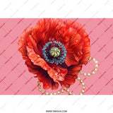 Red Poppy Tumbler, Floral Tumbler, Flower Tumbler, Artistic Tumbler, Elegant Drinkware, Beautiful Tumbler, Gift Idea Tumbler - Tawshia