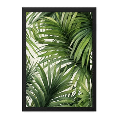Tropical Palm Leaves Wall Art, Botanical Print, Green Leaf Decor, Jungle Wall Decor, Nature Inspired Art, Modern Wall Hanging - Tawshia