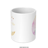 Crescent Moon Mug, Watercolor Stars Mug, Celestial Mug, Dreamy Mug, Unique Coffee Mug, Gift Mug, Hot Chocolate Mug, Cozy Mug, Moon Lover Mug SKU: MG10004208 - Tawshia