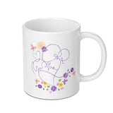 Mother and Child Mug, Floral Line Art, Butterfly Mug, Cute Coffee Cup, Minimalist Mug, Unique Gifts, Gift for Her, Mom Gift, Floral Mug - Tawshia