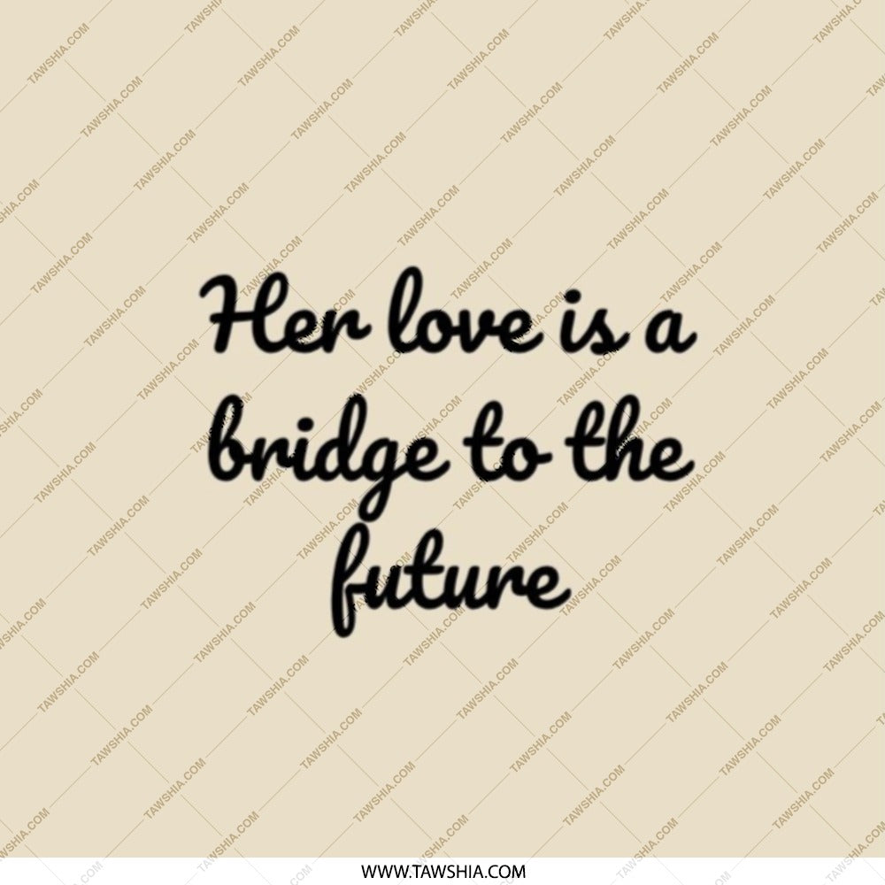Love Bridge to Future Pocket Mirror, Inspirational Quote Mirror, Compact Mirror, Motivational Gift, Pocket Mirror for Women - Tawshia