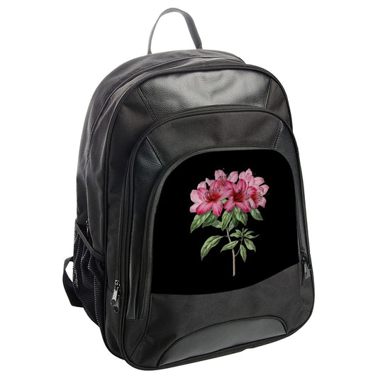 Pink Azalea Floral Backpack, Botanical Backpack, Stylish Floral Art Backpack, Gift For Her, Flower Backpack, Nature Backpack - Tawshia