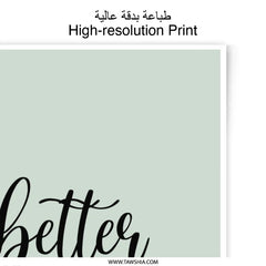 Better Together Photographic Prints, Love Wall Art, Home Decor Prints, Inspirational Quote Wall Art, Minimalist Prints - Tawshia