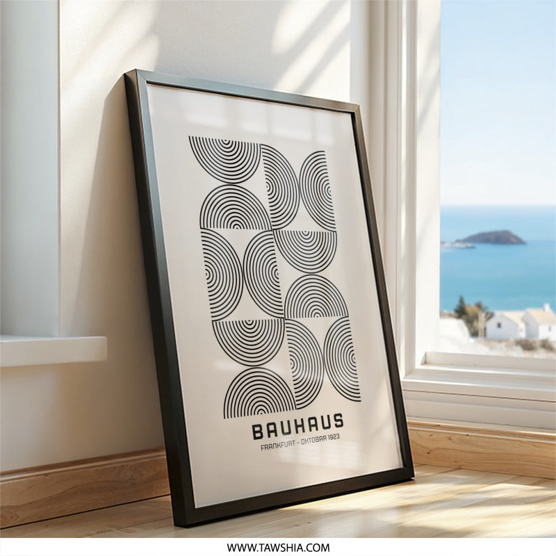 Bauhaus Wall Art, Geometric Print, Modern Wall Decor, Abstract Art Print, 1923 Poster, Minimalist Artwork, Home Decor, Living Room Art - Tawshia