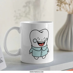 Smiling Tooth Character Mug Perfect for Morning Coffee product