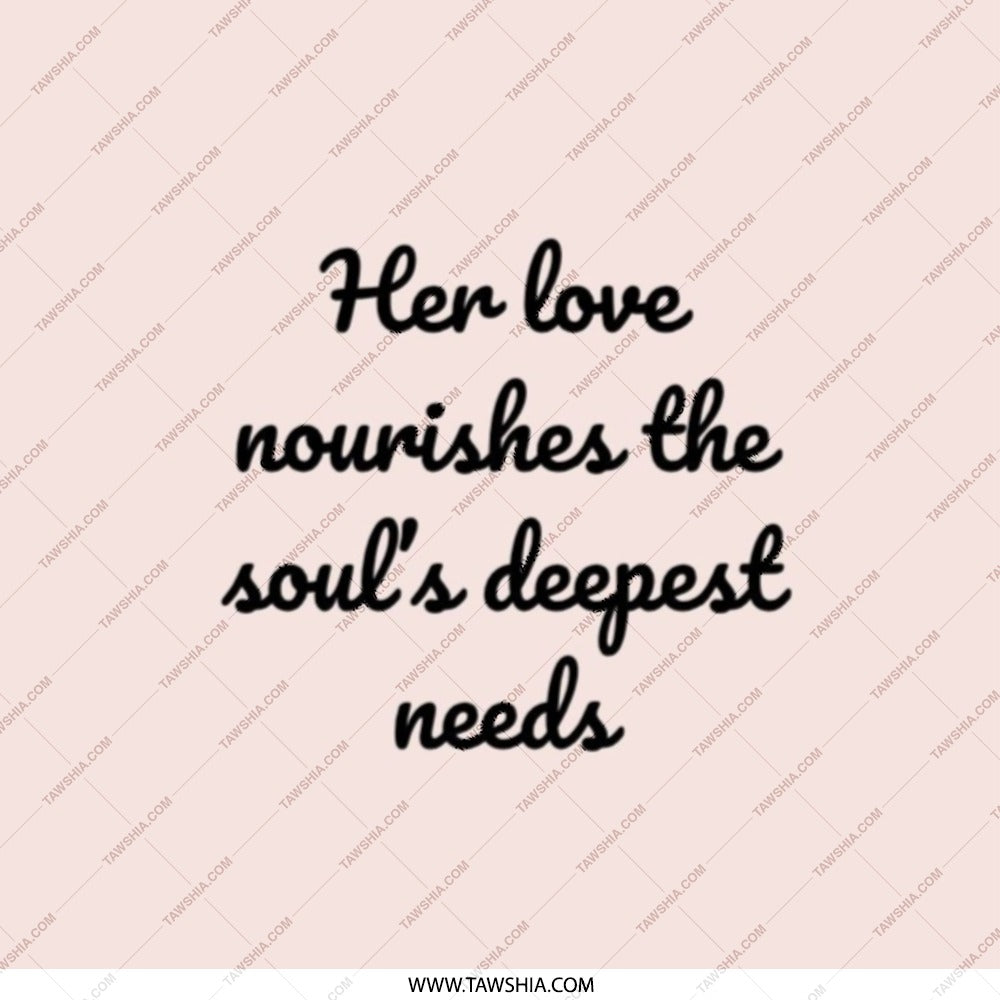 Her Love Nourishes Pocket Mirror, Inspirational Quote Pocket Mirror, Soulful Pocket Mirror, Deepest Needs Pocket Mirror - Tawshia