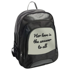 Inspirational Backpack, Love Answer Backpack, Gift for Her, Everyday Backpack, Statement Backpack, Unique Backpack (136 characters) - Tawshia