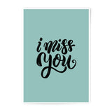 I Miss You Photographic Prints, Minimalist Art, Wall Decor, Home Decor, Modern Prints, Gift Idea, Trendy Wall Art - Tawshia