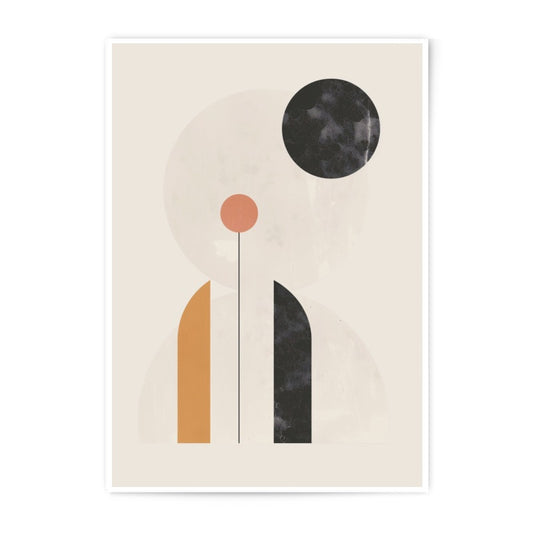Abstract Geometric Photographic Print, Minimalist Wall Art, Modern Art Print, Circle Print, Contemporary Home Decor, Neutral Colors - Tawshia