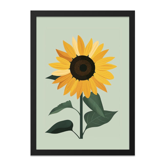 Sunflower Wall Art Print, Modern Floral Decor, Minimalist Botanical Art, Summer Decor, Nature Inspired Artwork, Home Decor, Gift Idea - Tawshia
