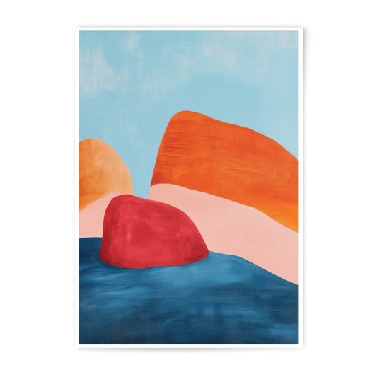 Abstract Landscape Photographic Print, Modern Art Print, Colorful Wall Decor, Home Decor, Contemporary Art, Minimalist Print - Tawshia