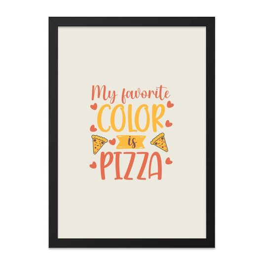 Pizza Wall Art, Foodie Home Decor, Funny Pizza Print, Kitchen Wall Decor, Pizza Lover Gift, My Favorite Color Is Pizza Art Print - Tawshia