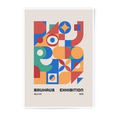 Bauhaus Exhibition Photographic Print, Geometric Art Print, Abstract Shapes Wall Decor, Modern Art Poster, 1919 Art Print - Tawshia