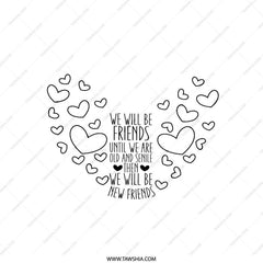 Best Friends Pillow, Friendship Quote Gift, Heart Pillow Decor, Friends Forever Pillow, Decorative Pillow for Friends, Sentimental Pillow - Tawshia