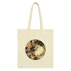 Floral Pattern Tote Bag, Artistic Design Bag, Flowers Print Tote, Elegant Carry Bag, Unique Fashion Bag, Aesthetic Shopping Bag - Tawshia