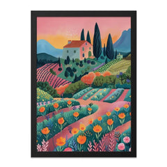 Tuscany Wall Art, Italian Countryside Print, Landscape Painting, Farmhouse Decor, Europe Travel Poster, Tuscan Villa Art, Italy Art Print - Tawshia