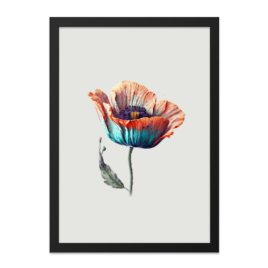Poppy Flower Wall Art, Floral Print, Botanical Wall Decor, Modern Art Print, Home Decor, Living Room Art, Colorful Flower Art Print - Tawshia