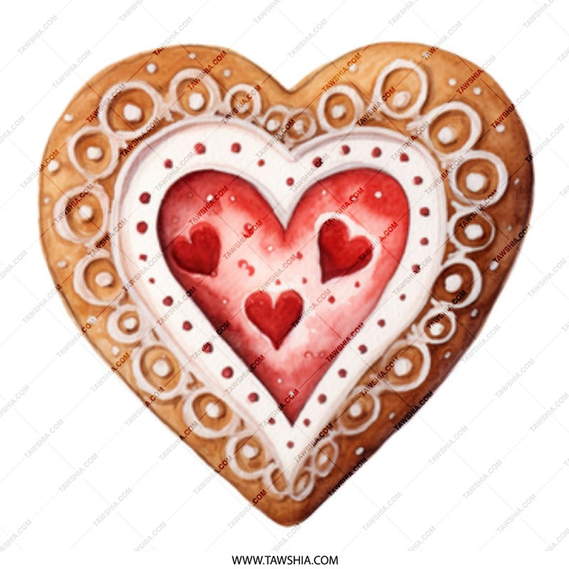 Heart Cookie Mug, Valentine's Day Gift, Sweet Treat Mug, Cute Coffee Cup, Love Mug, Baking Lover Gift, Holiday Mug, Festive Mug, Heart - Tawshia