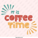 It is Coffee Time Pinback Button, Coffee Lover Gift, Cute Button Badge, Caffeine Addict, Coffee Time Accessory, Trendy Badge, Gift Idea - Tawshia