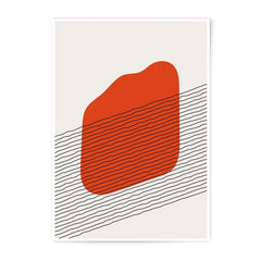 Abstract Photographic Print, Geometric Wall Art, Modern Art Print, Minimalist Decor, Red Shape Photo, Line Art Poster, Home Decor - Tawshia