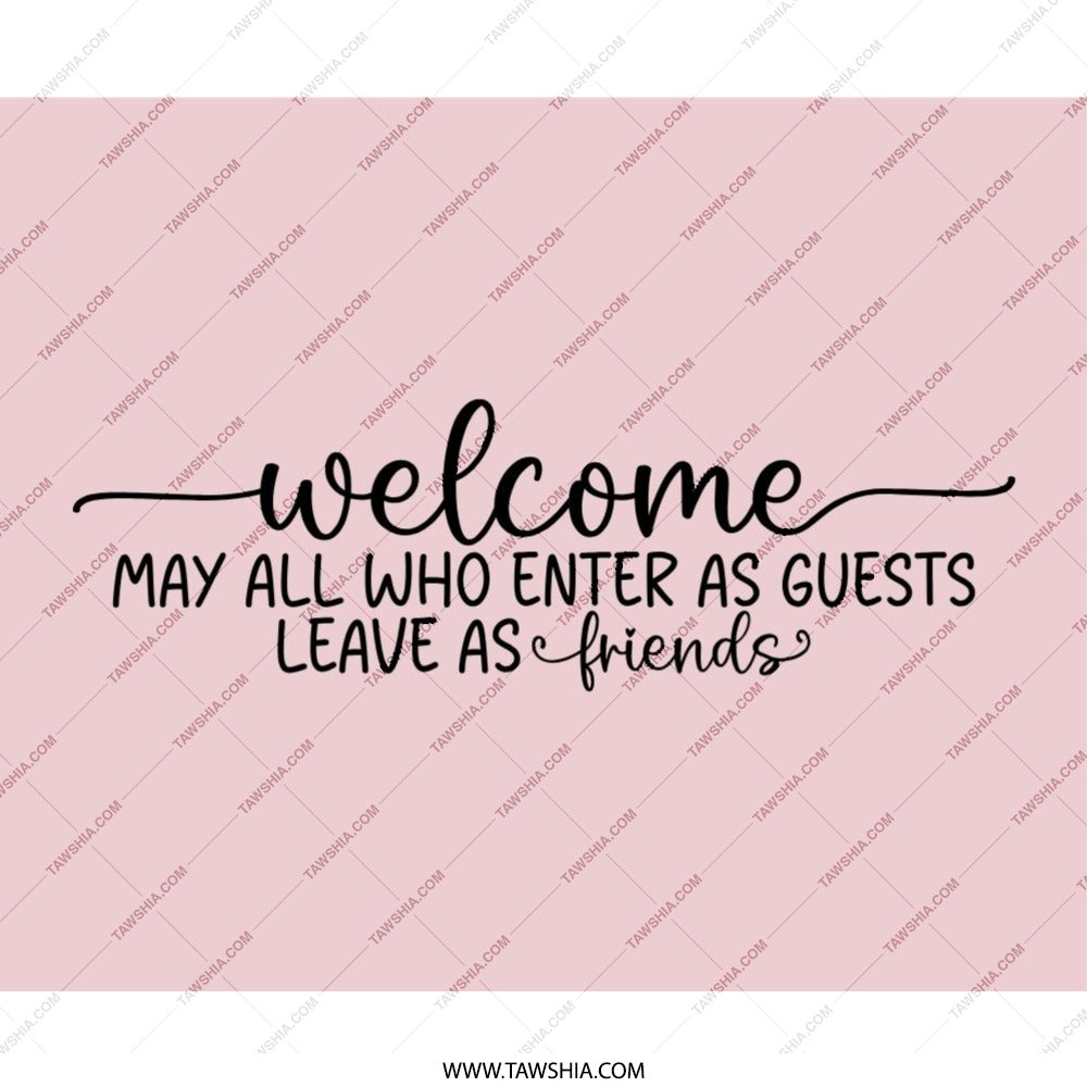 Welcome Mouse Pad, Friends Mousepad, Guest Quote Office Decor, Inspirational Mousepad, Cute Desk Accessories, Funny Mousepad - Tawshia