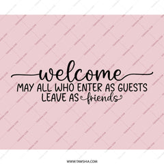 Welcome Mouse Pad, Friends Mousepad, Guest Quote Office Decor, Inspirational Mousepad, Cute Desk Accessories, Funny Mousepad - Tawshia