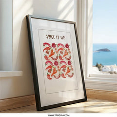 Spice It Up Wall Art, Chili Pepper Print, Kitchen Decor, Food Art, Spicy Gift, Modern Wall Decor, Unique Wall Art - Tawshia