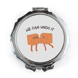 We Can Undo It Pocket Mirror, Funny Computer Key Design, Ctrl Z Gift, Cute Techie Present, Unique Travel Makeup Mirror - Tawshia