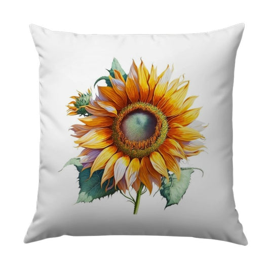 Sunflower Pillow, Floral Throw Pillow, Watercolor Art Pillow, Farmhouse Pillow, Sun Flower Home Decor, Decorative Accent Pillow - Tawshia